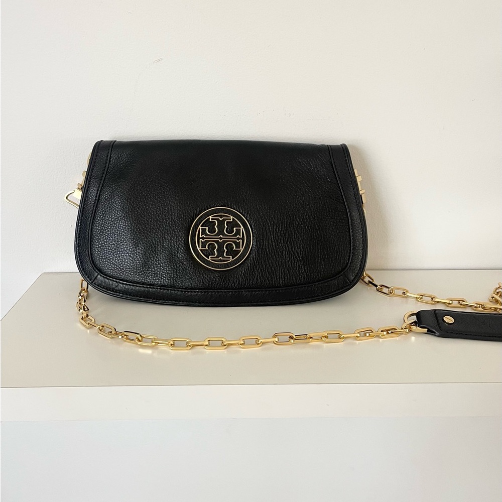 Tory Burch Black Crossbody Bag with Signature Logo